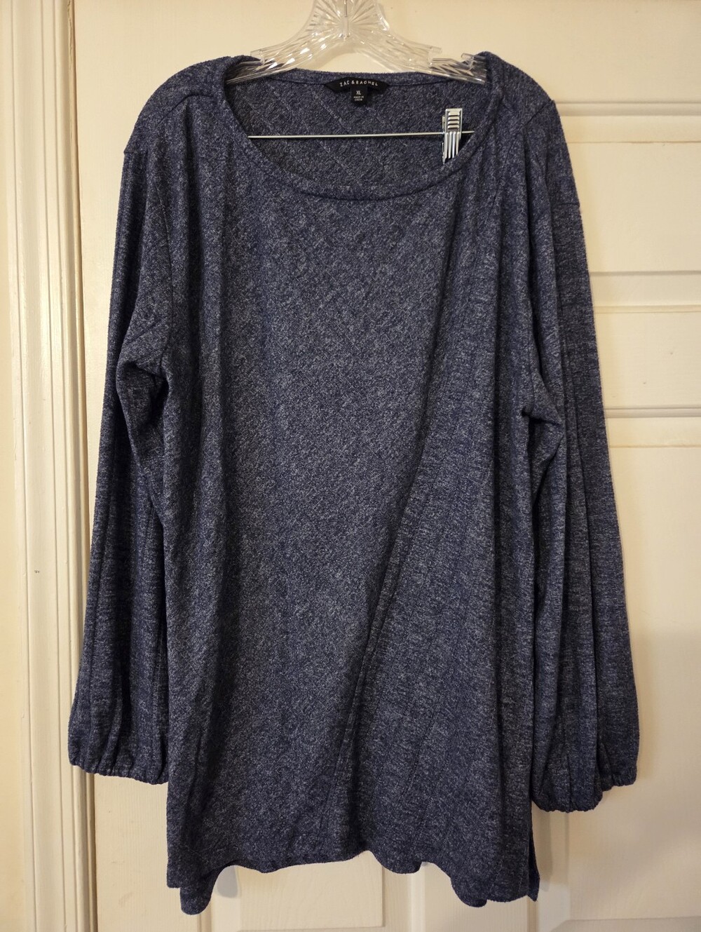 Zac & Rachel heathered navy blue long sleeve skirt
